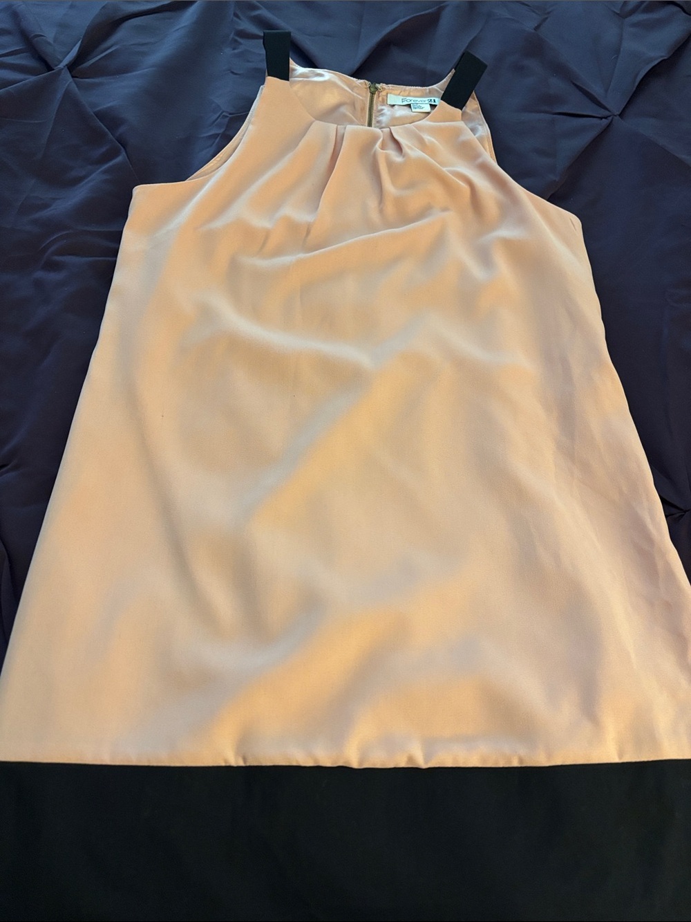Forever 21 Blush Pink Sleeveless Dress with Black Straps